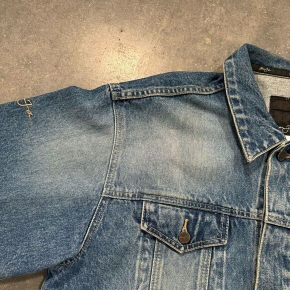 2000s Sean John Blue Denim Button Up Jacket Men’s Size Medium Heavy Streetwear - Picture 6 of 16